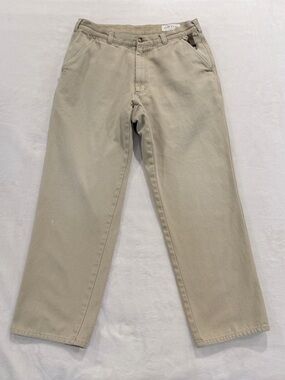 Orvis Khaki Straight Leg Pants Size 34 100% Cotton Classic Fit